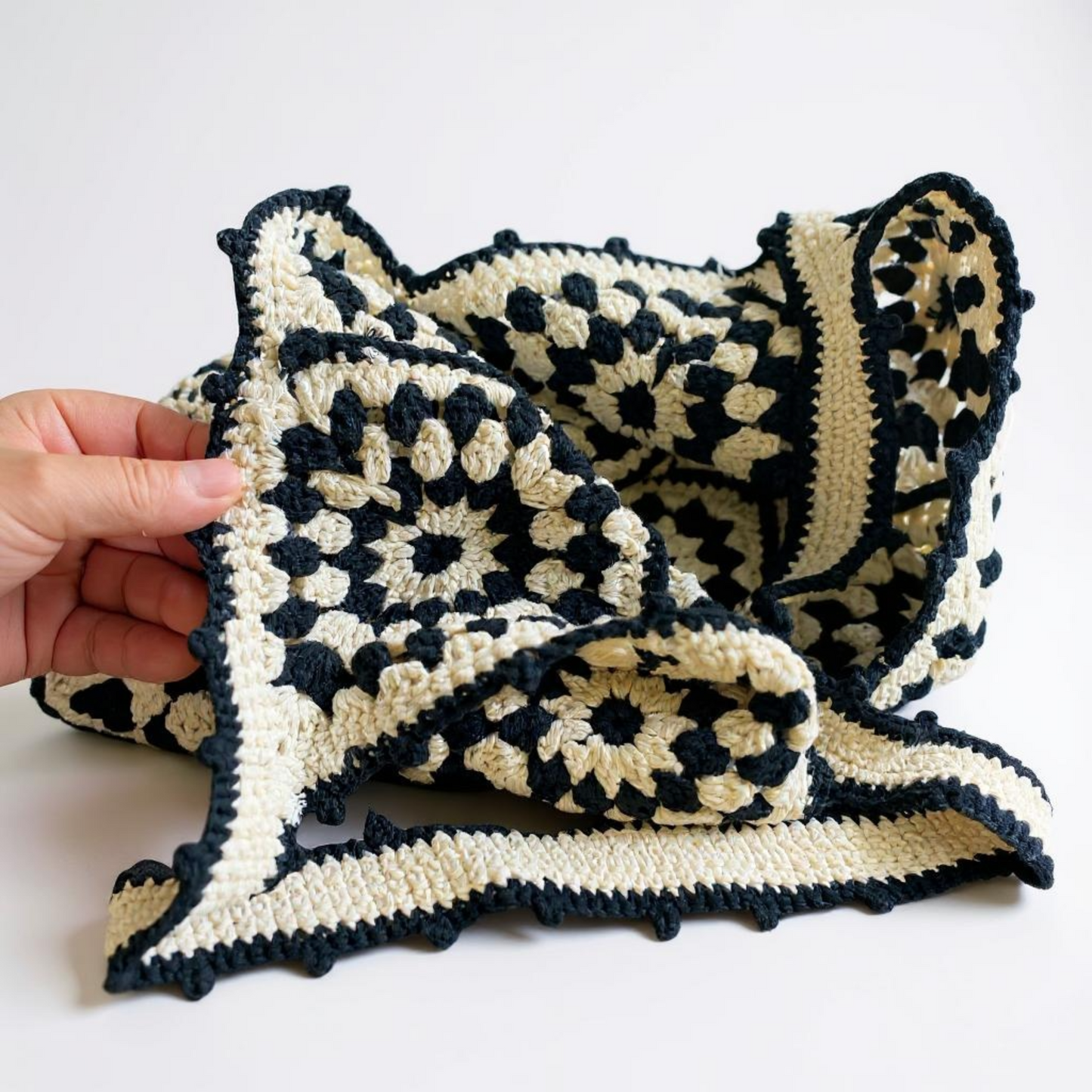 Cotton Yarn Hand Woven Shoulder Bag