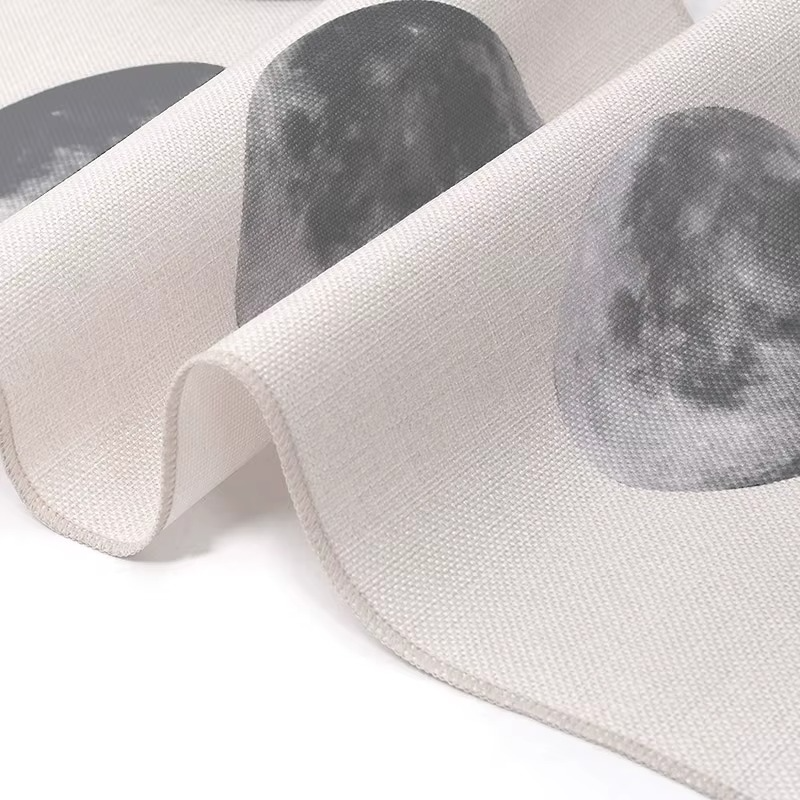 Handmade Moon Phase Wall Hanging Tapestry – Black or White