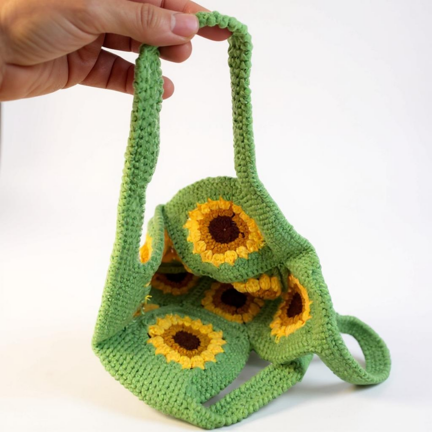 Handwoven Sunflower Bag - Boho Tote for Women