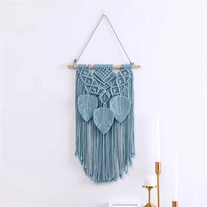Macrame Woven Wall Hanging Bohemian Tassel Cotton Macrame Wall Tapestry - Twist & Tassel