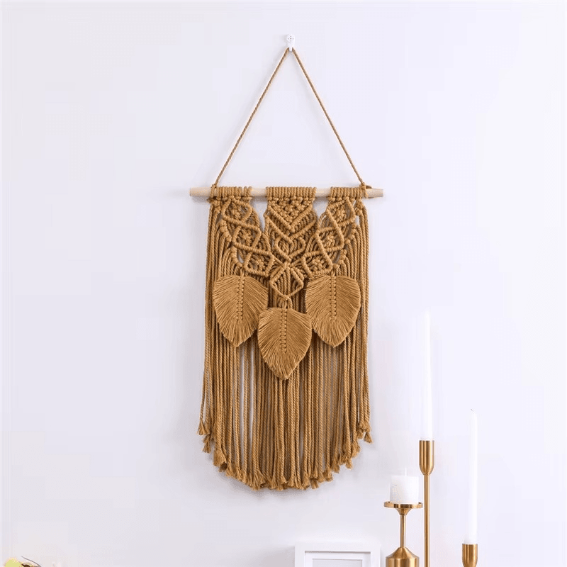 Macrame Woven Wall Hanging Bohemian Tassel Cotton Macrame Wall Tapestry - Twist & Tassel