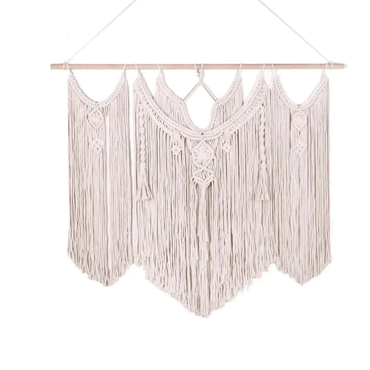 Handmade Macrame wall hanging - Large Boho Tapestry-Cotton Rope Art for Home Décor - Twist & Tassel