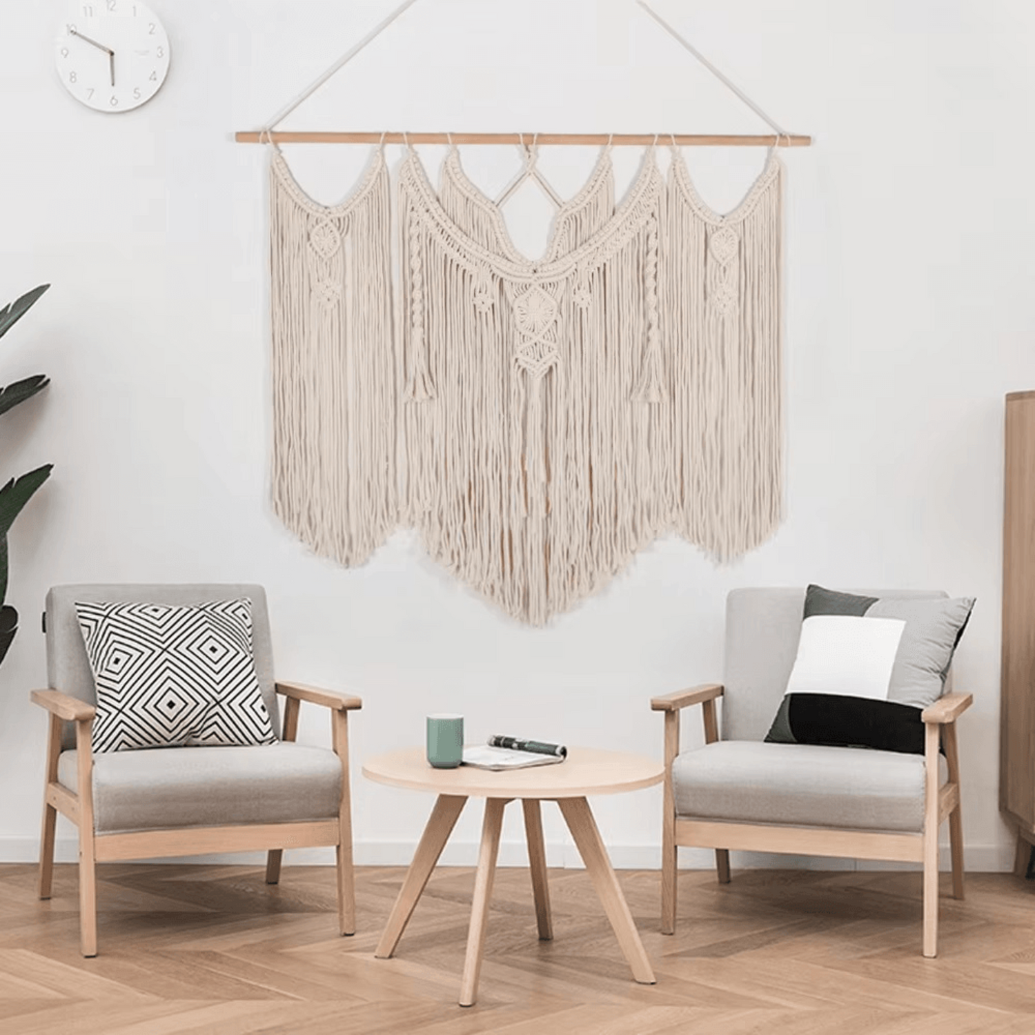 Handmade Macrame Nordic Wall Hanging - Twist & Tassel