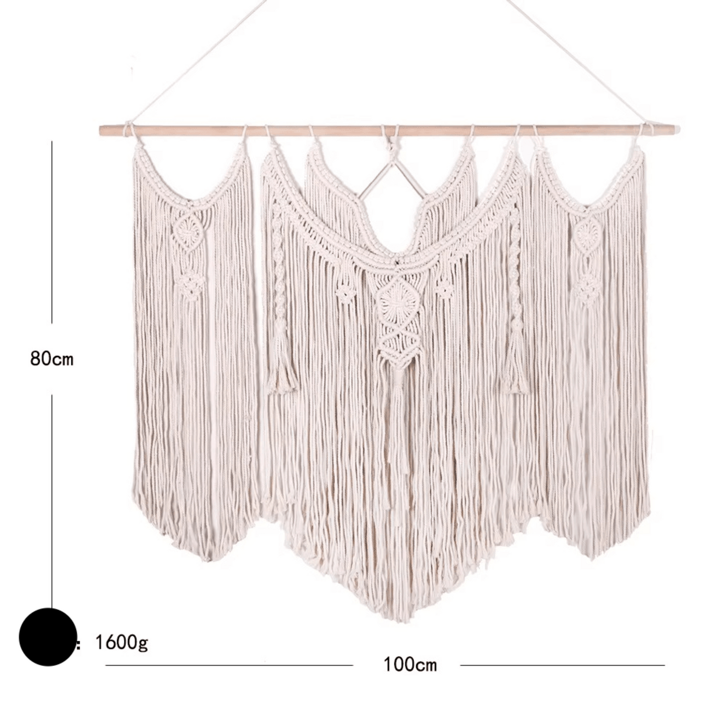 Handmade Macrame Nordic Wall Hanging - Twist & Tassel