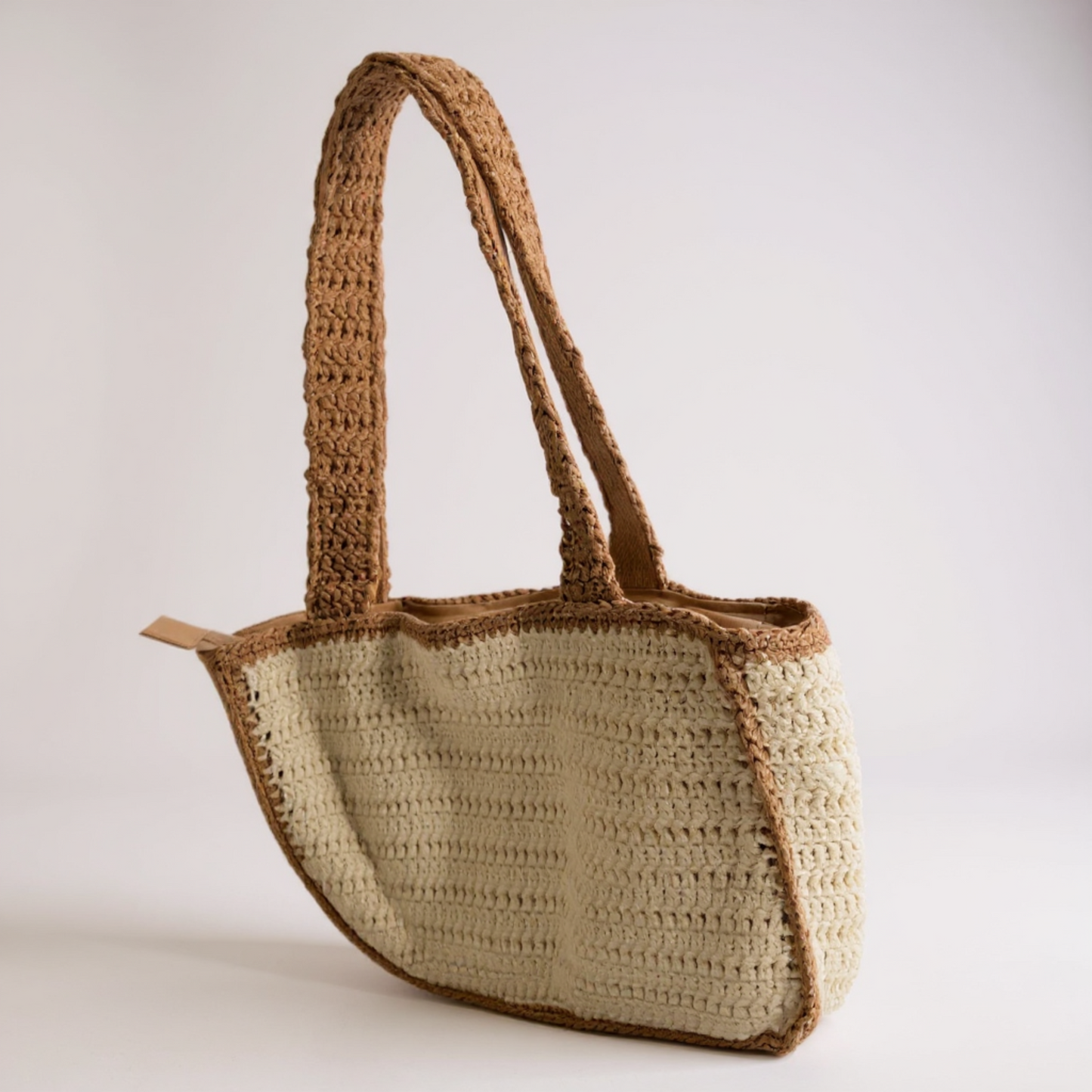 Handmade Crochet Tote Bag – Boho Cotton Yarn Shoulder Bag for Women