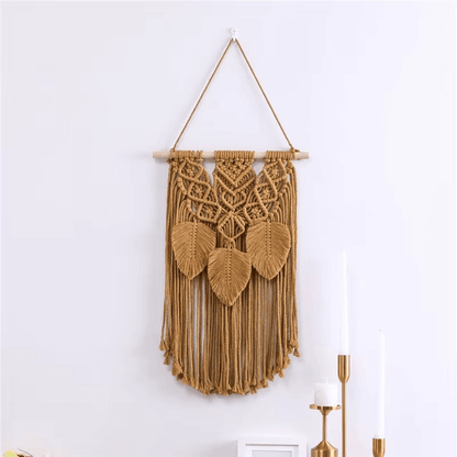 Macrame Woven Wall Hanging Bohemian Tassel Cotton Macrame Wall Tapestry - Twist & Tassel