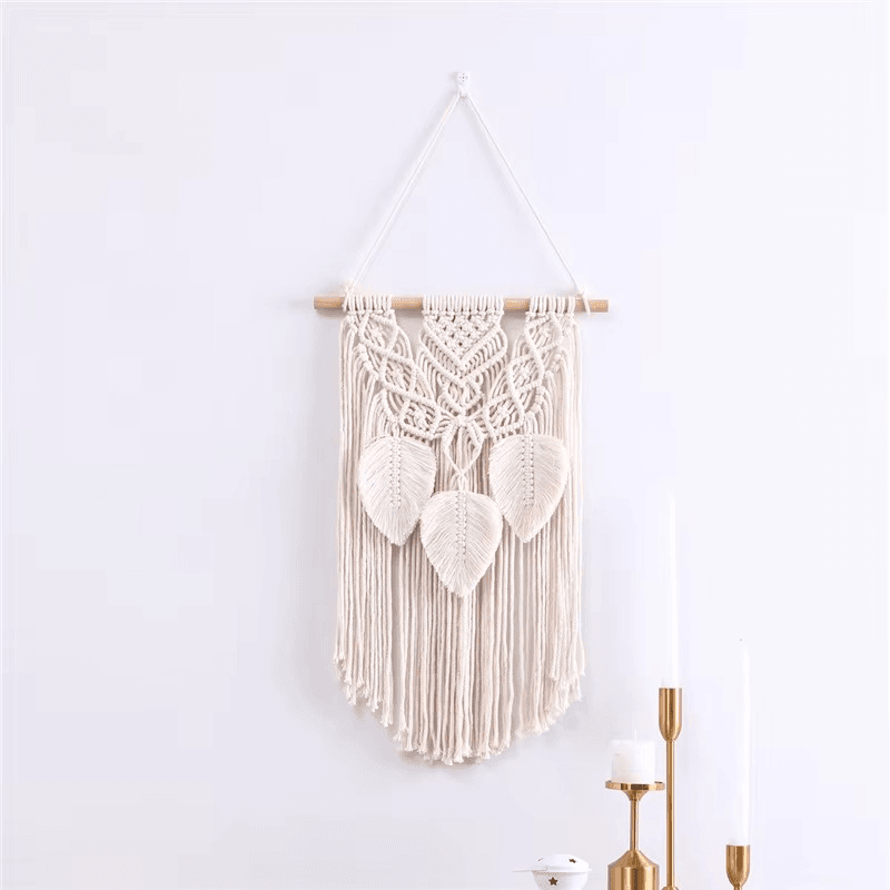 Macrame Woven Wall Hanging Bohemian Tassel Cotton Macrame Wall Tapestry - Twist & Tassel