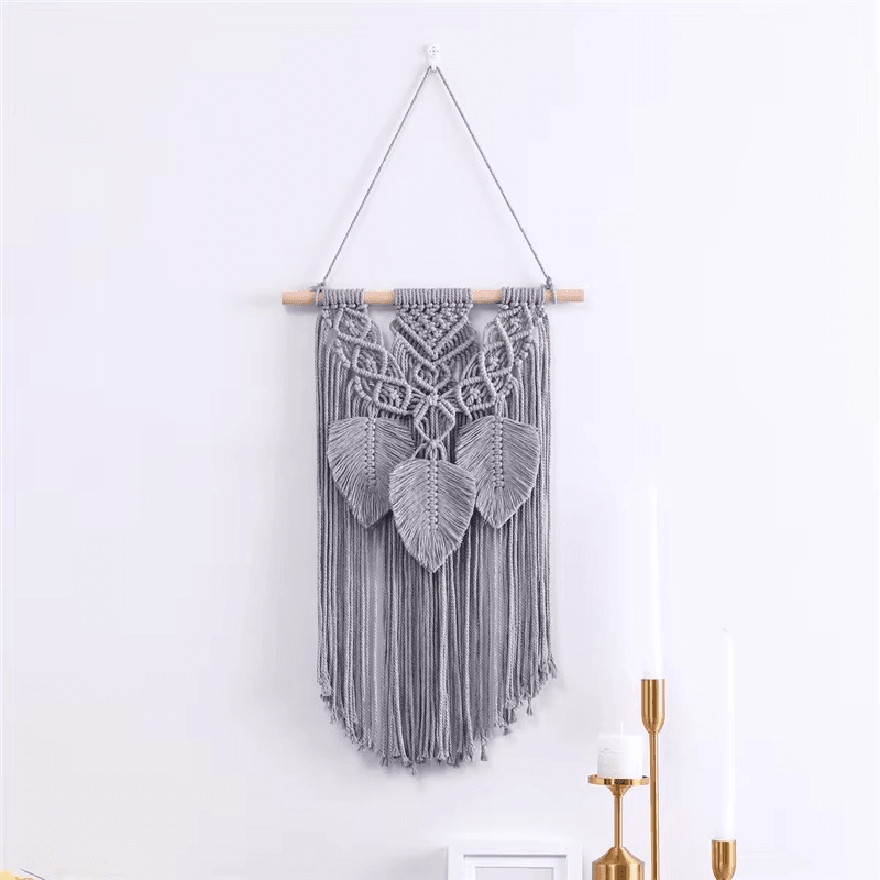 Macrame Woven Wall Hanging Bohemian Tassel Cotton Macrame Wall Tapestry - Twist & Tassel