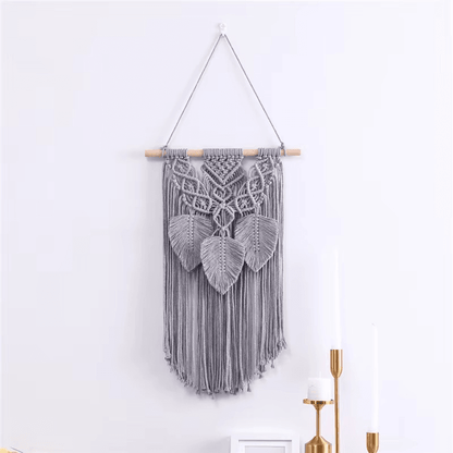 Macrame Woven Wall Hanging Bohemian Tassel Cotton Macrame Wall Tapestry - Twist & Tassel