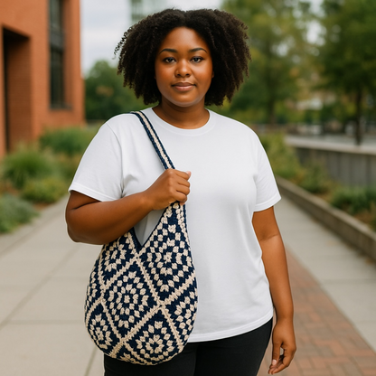 Cotton Yarn Hand Woven Shoulder Bag